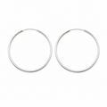 Classic Silver Pipe Hoop Earrings