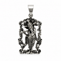 Oxidized Silver Ganesha Pendant