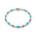 Turquoise Marcasite Silver Bracelet