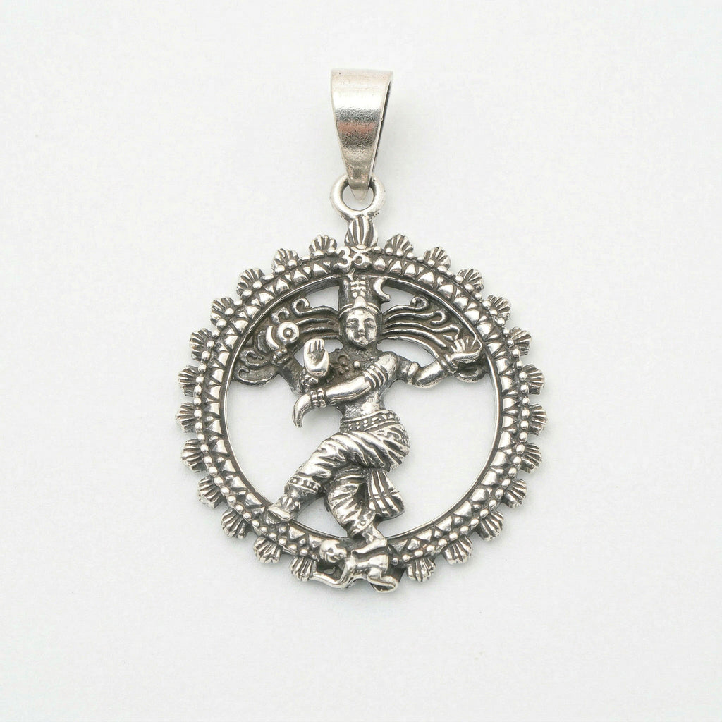 Nataraja Dance Shiva Silver Pendant