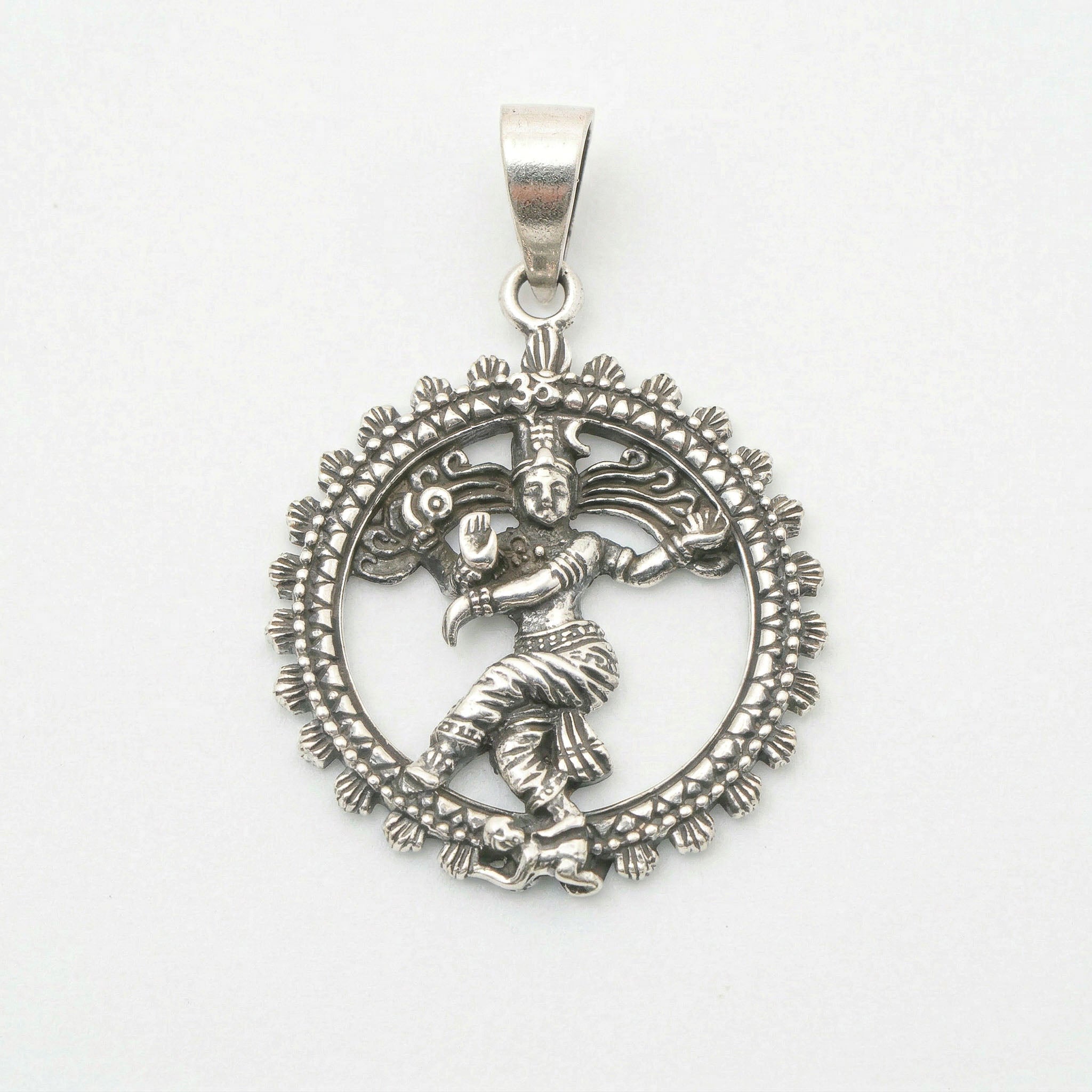 Nataraja Dance Shiva Silver Pendant