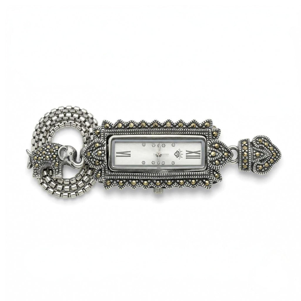 Marcasite Silver Watch Bracelet