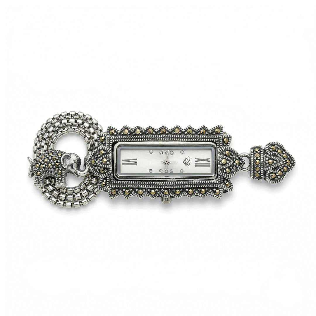 Marcasite Silver Watch Bracelet
