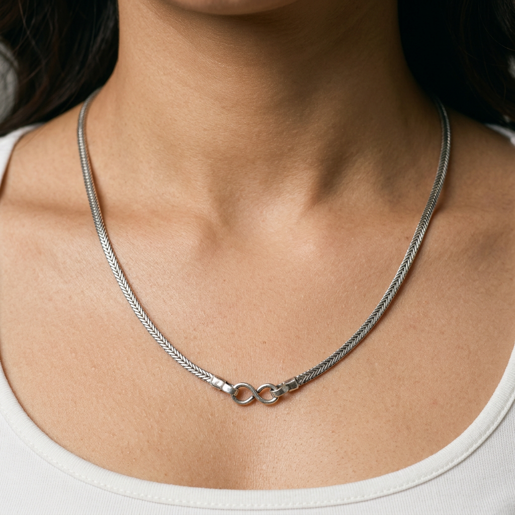 Long Classic Silver Chain