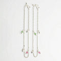 Zircon Stone Adjustable Silver Anklet