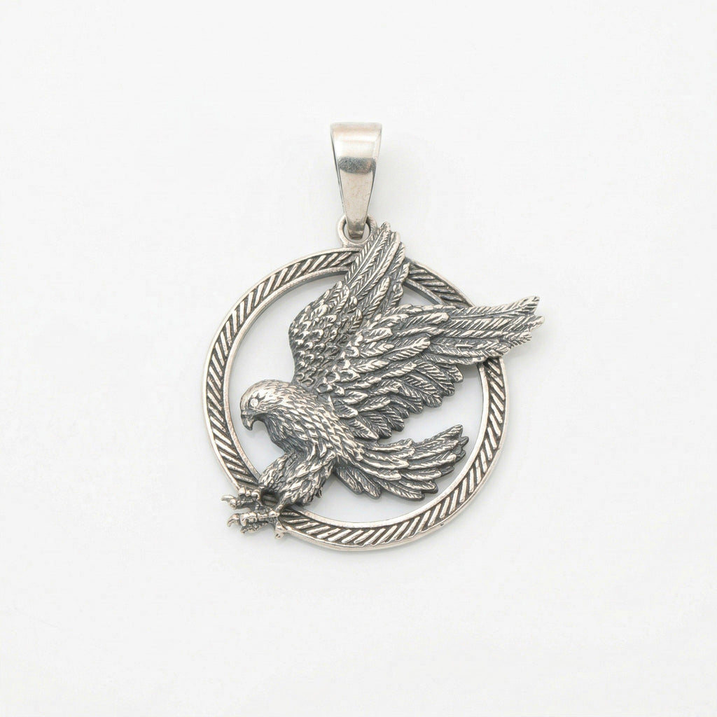 Eagle Motif Silver Pendant