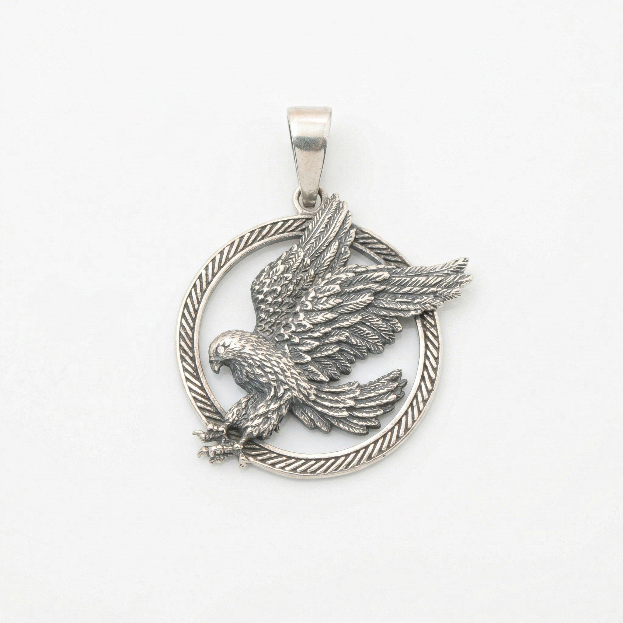 Eagle Motif Silver Pendant