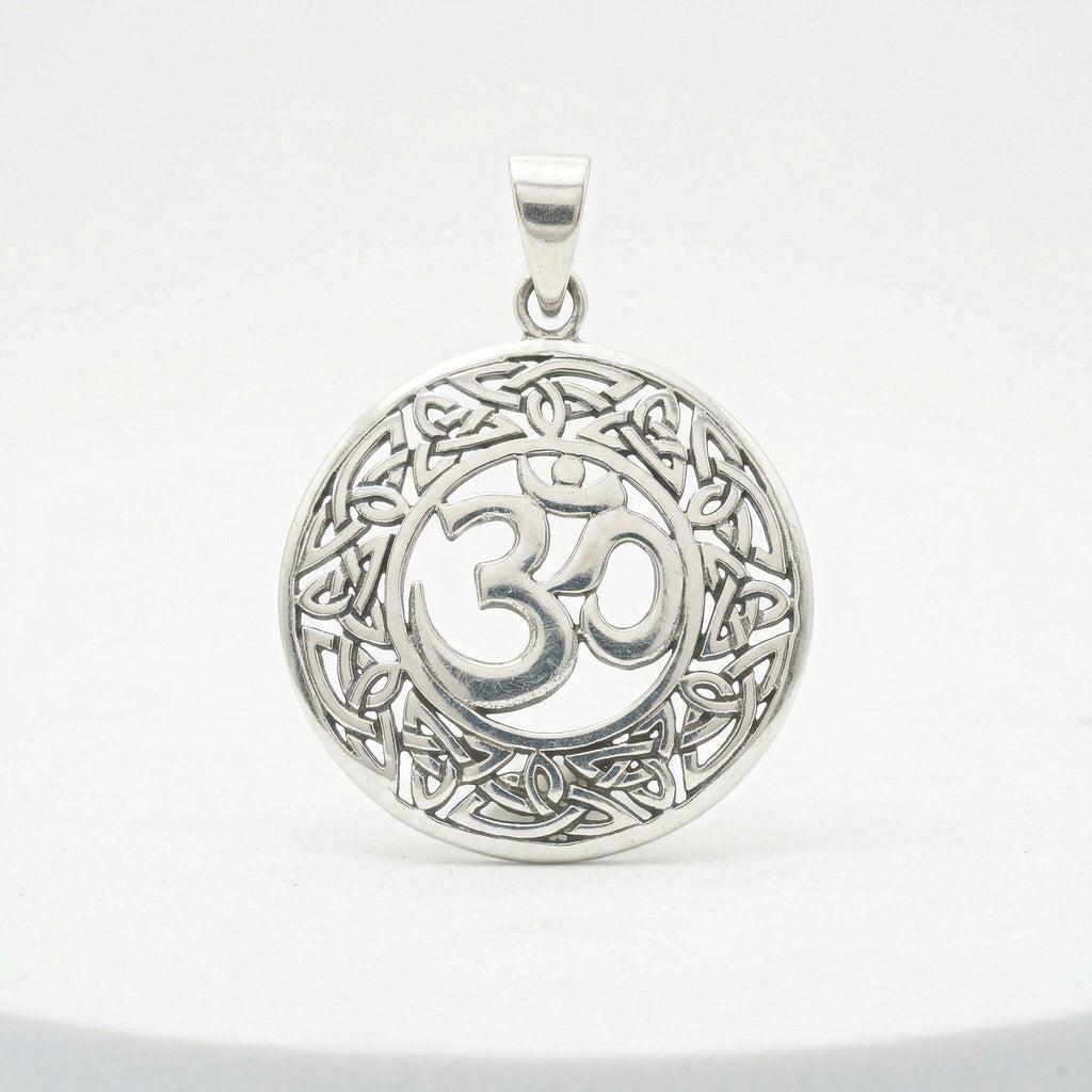 Spiritual Om Symbol Silver Pendant