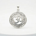 Spiritual Om Symbol Silver Pendant
