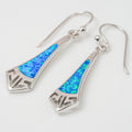 Moonraga Blue Opal Sterling Silver Drop Earrings