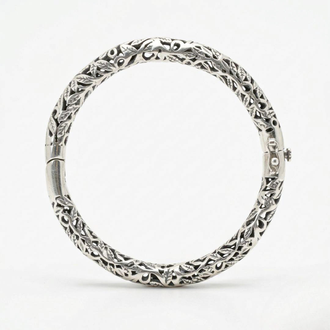 Solid Silver Statement Bangle Bracelet