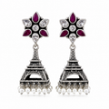 Ruby Bloom Eiffel Jhumka Earrings