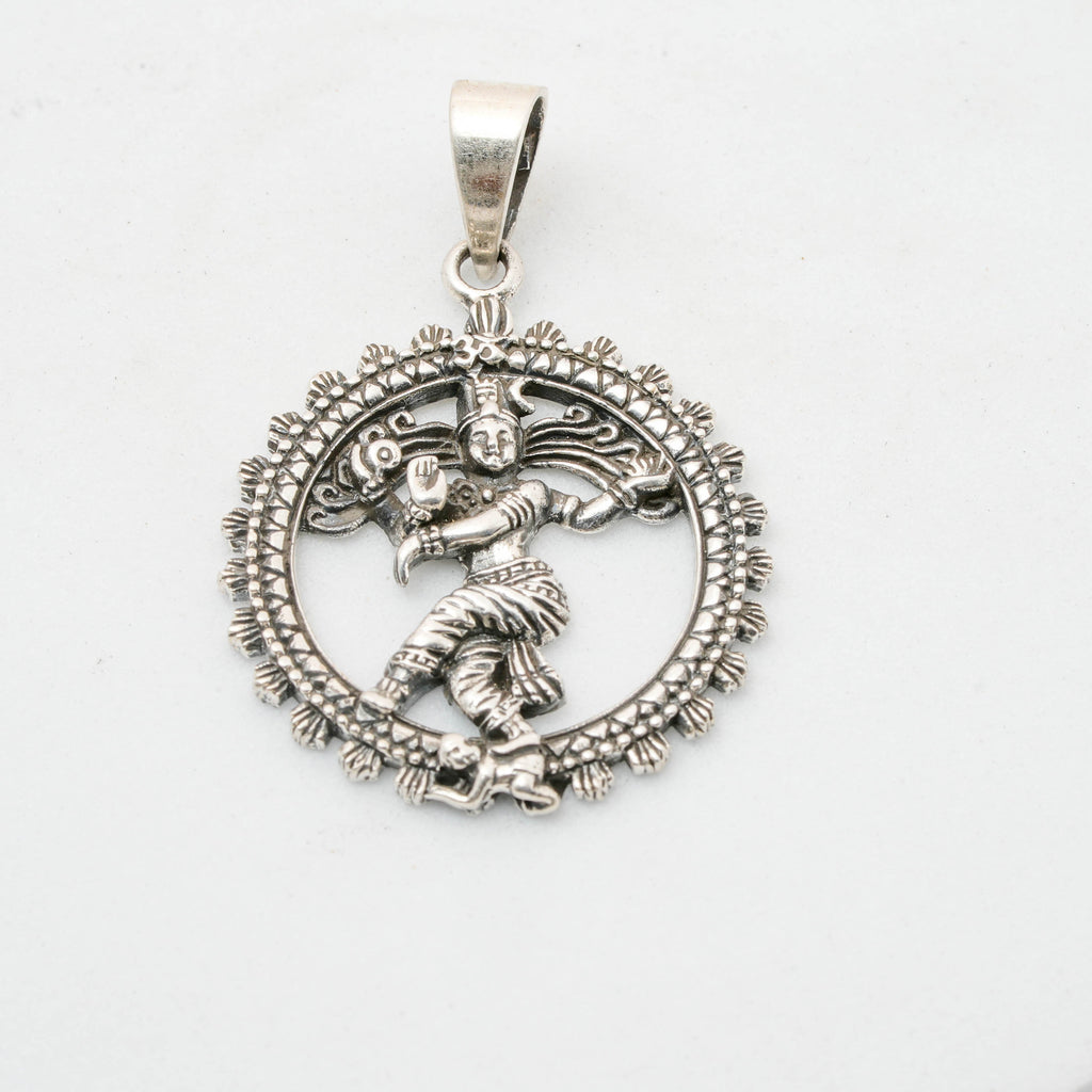 Nataraja Dance Shiva Silver Pendant