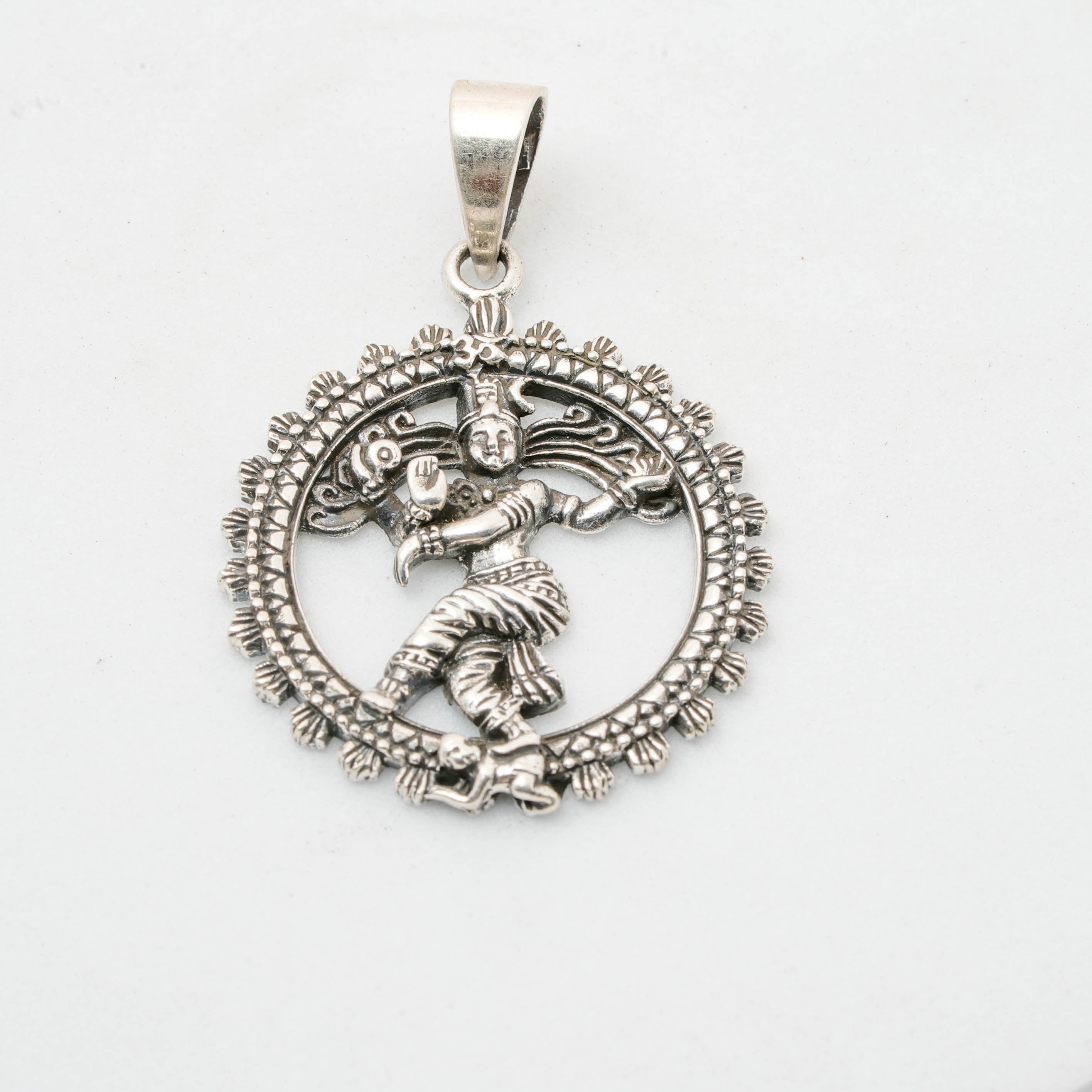 Nataraja Dance Shiva Silver Pendant