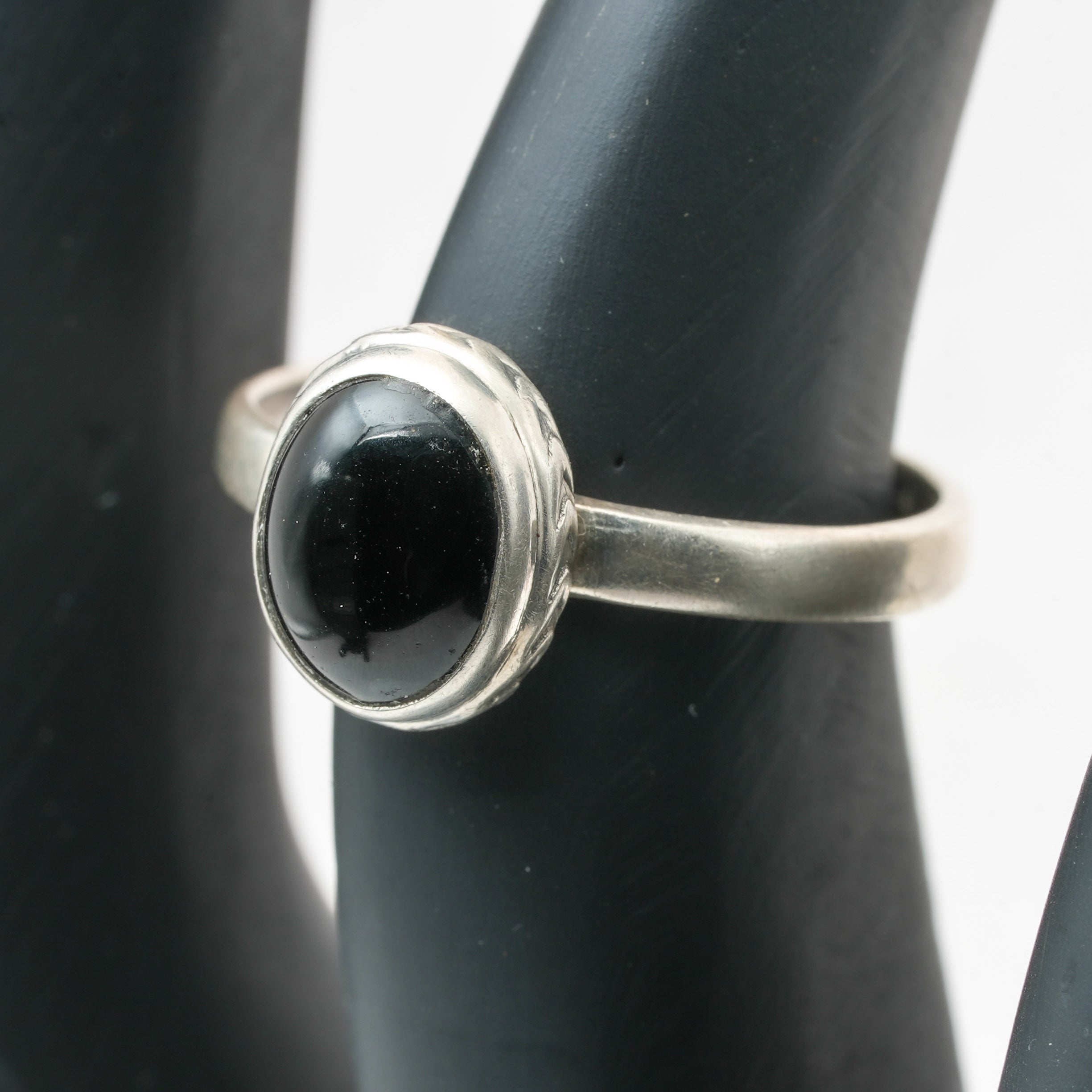 Black Onyx Silver Ring