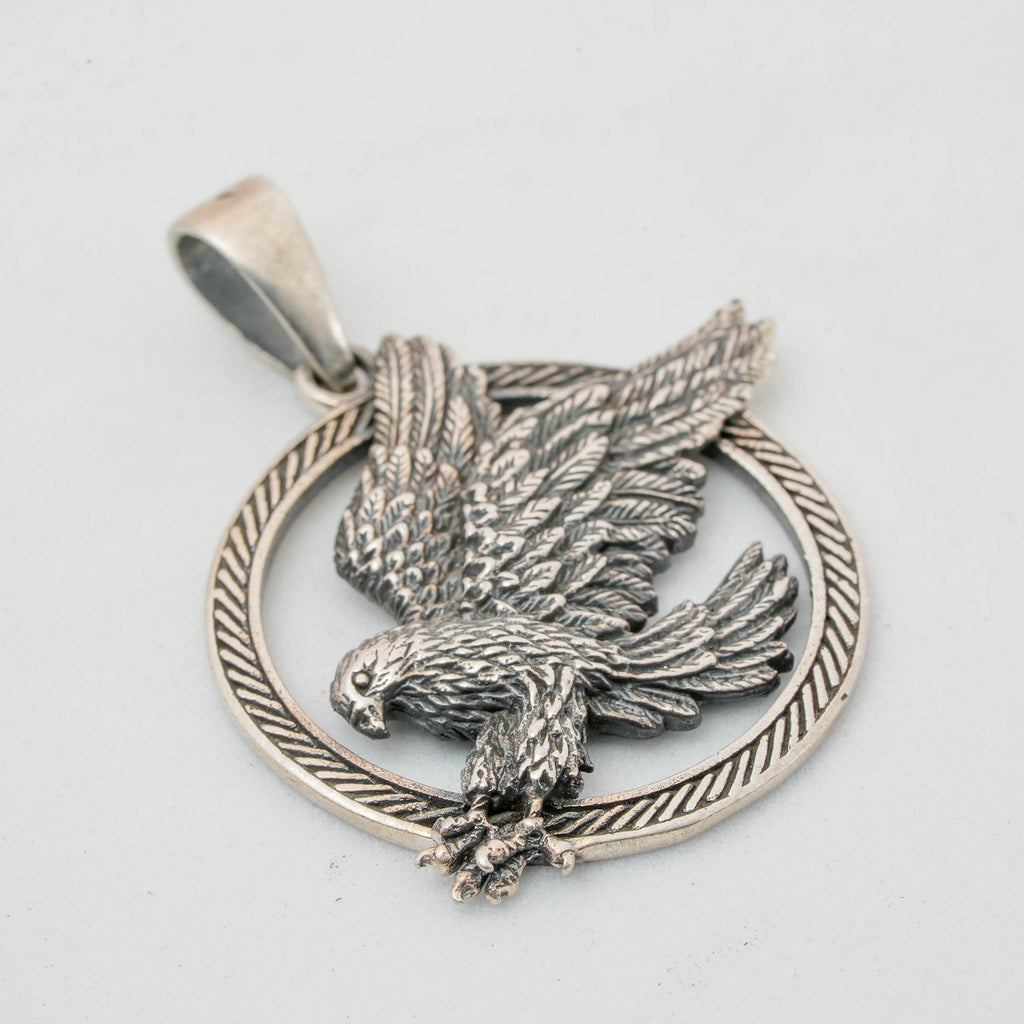 Eagle Motif Silver Pendant