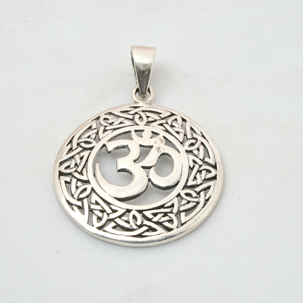 Spiritual Om Symbol Silver Pendant