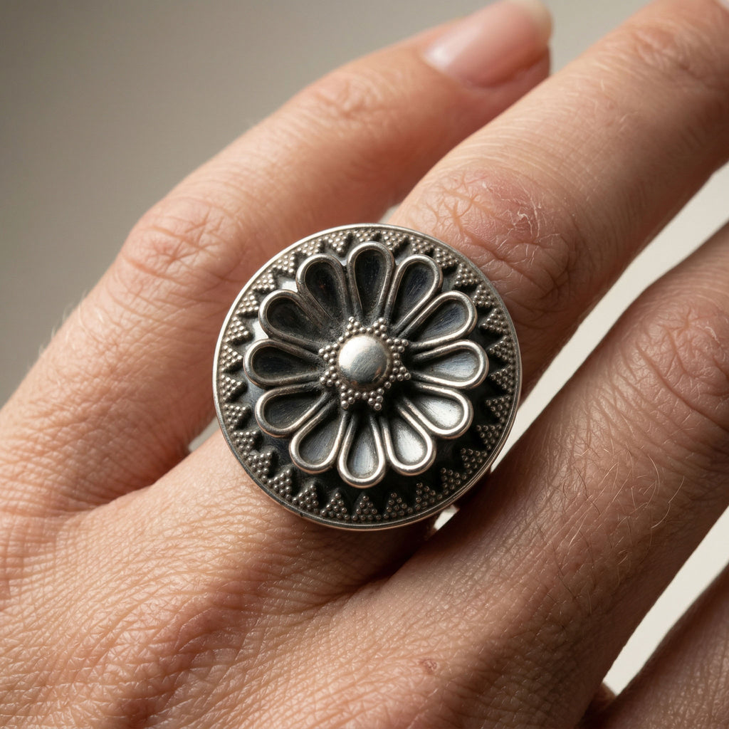 Rawa Work Statement Silver Ring