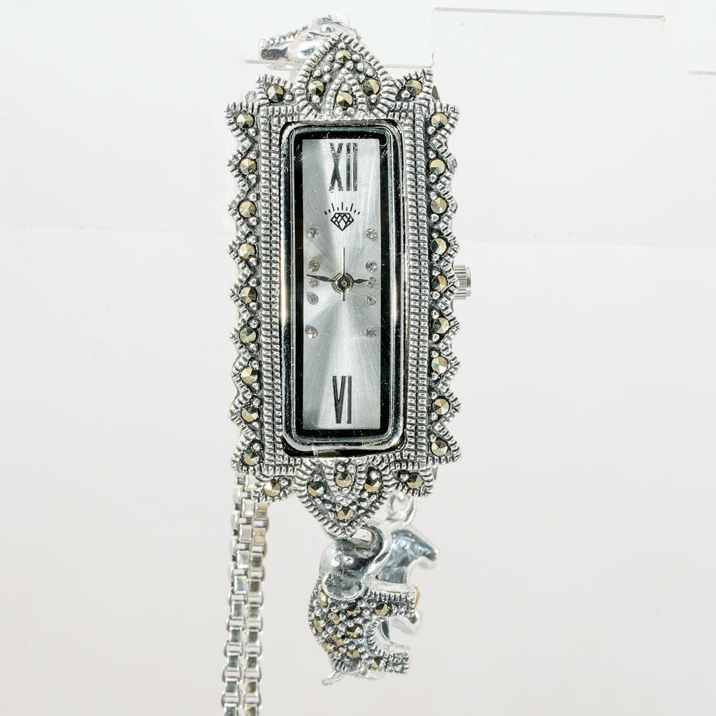 Marcasite Silver Watch Bracelet