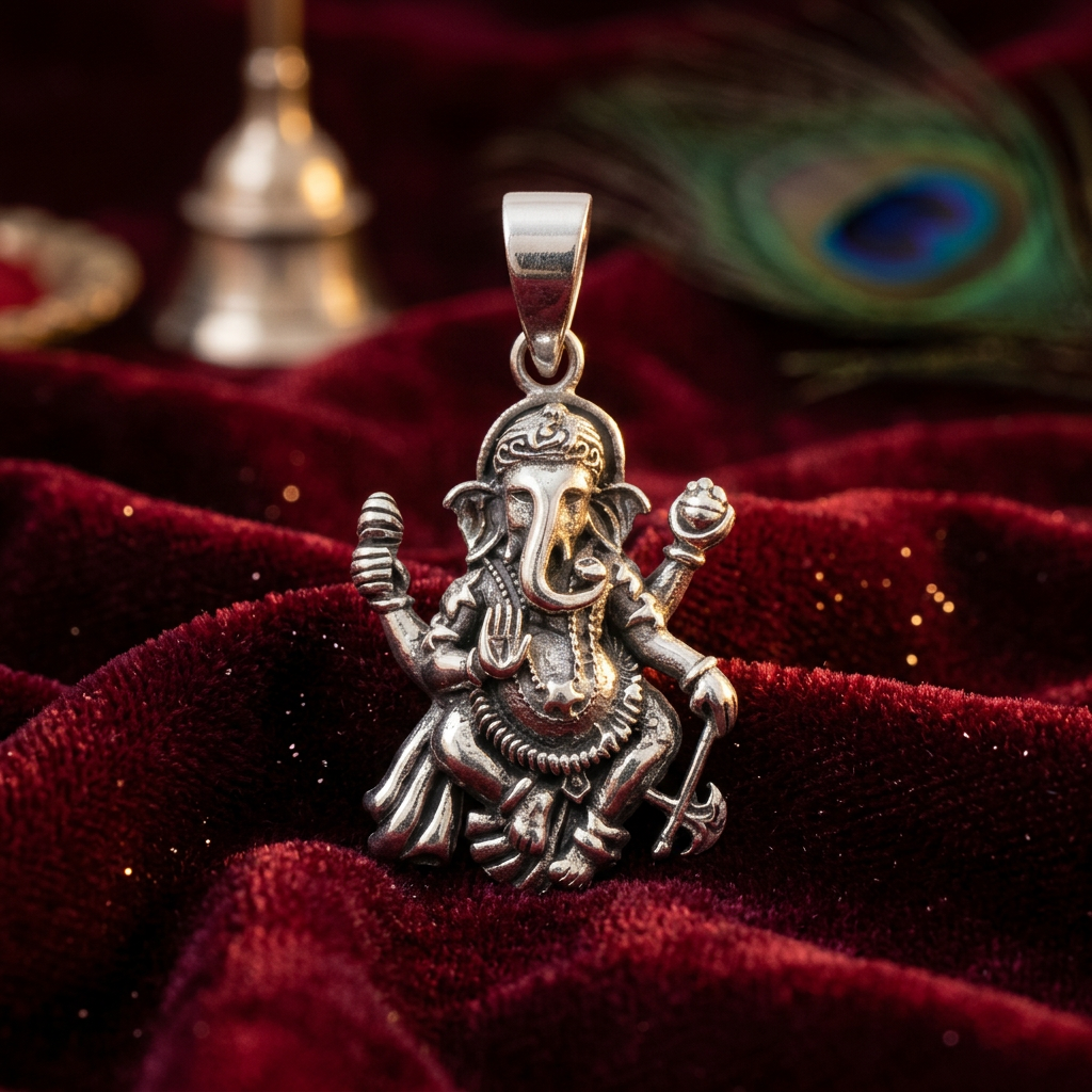 Lord Ganesha Silver Pendant