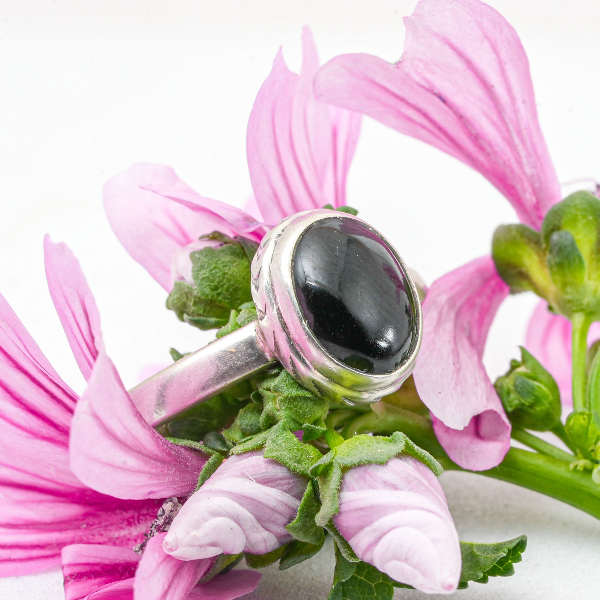 Black Onyx Silver Ring