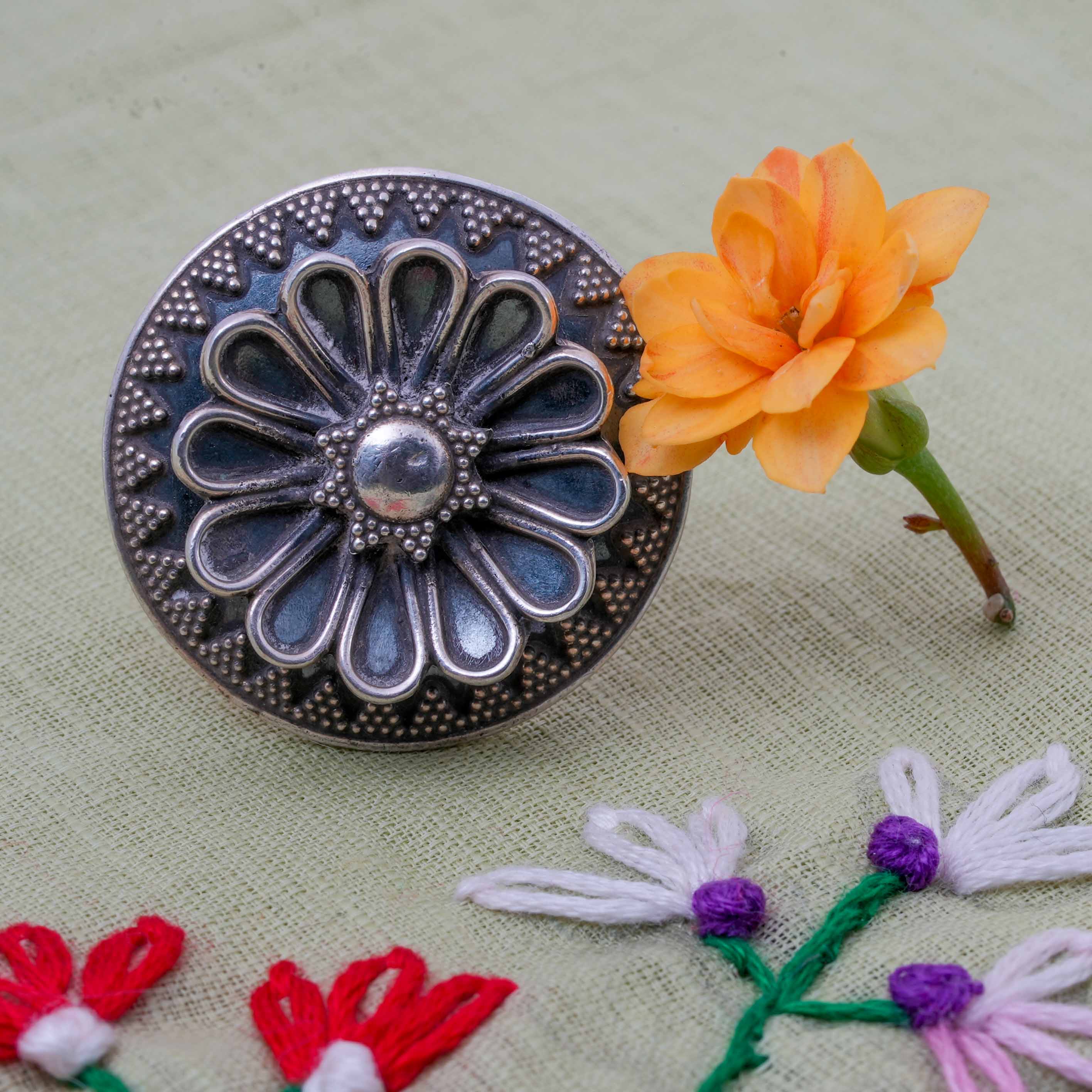 Rawa Work Statement Silver Ring