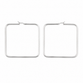 Sterling Silver Square Hoop Earrings