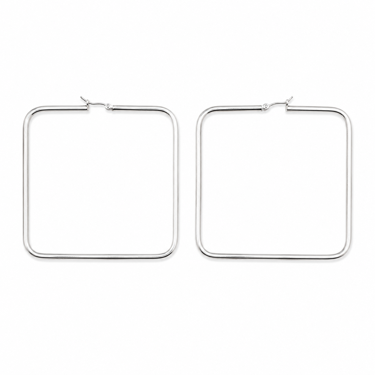 Sterling Silver Square Hoop Earrings