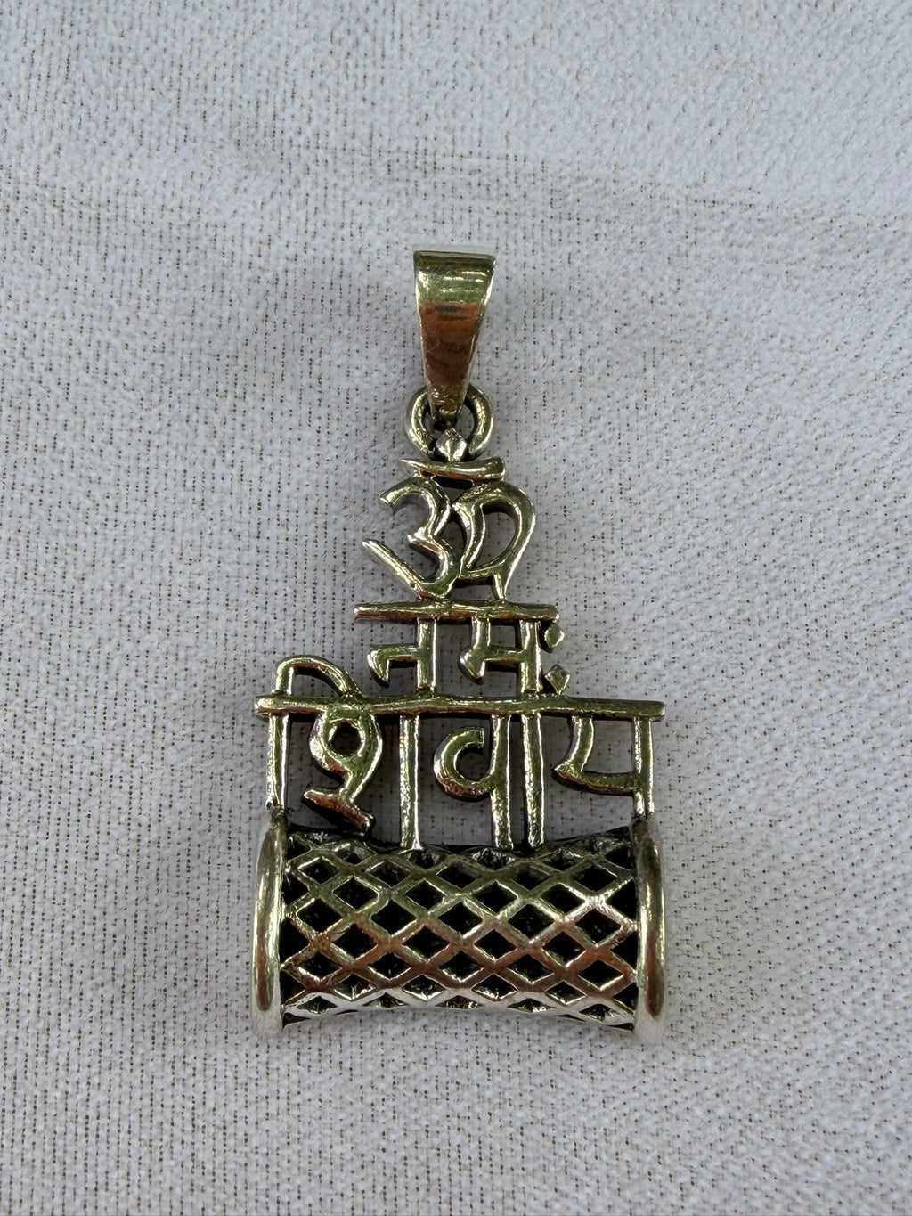 925 Sterling Silver Shiv Om Pendant | Spiritual Silver Pendant