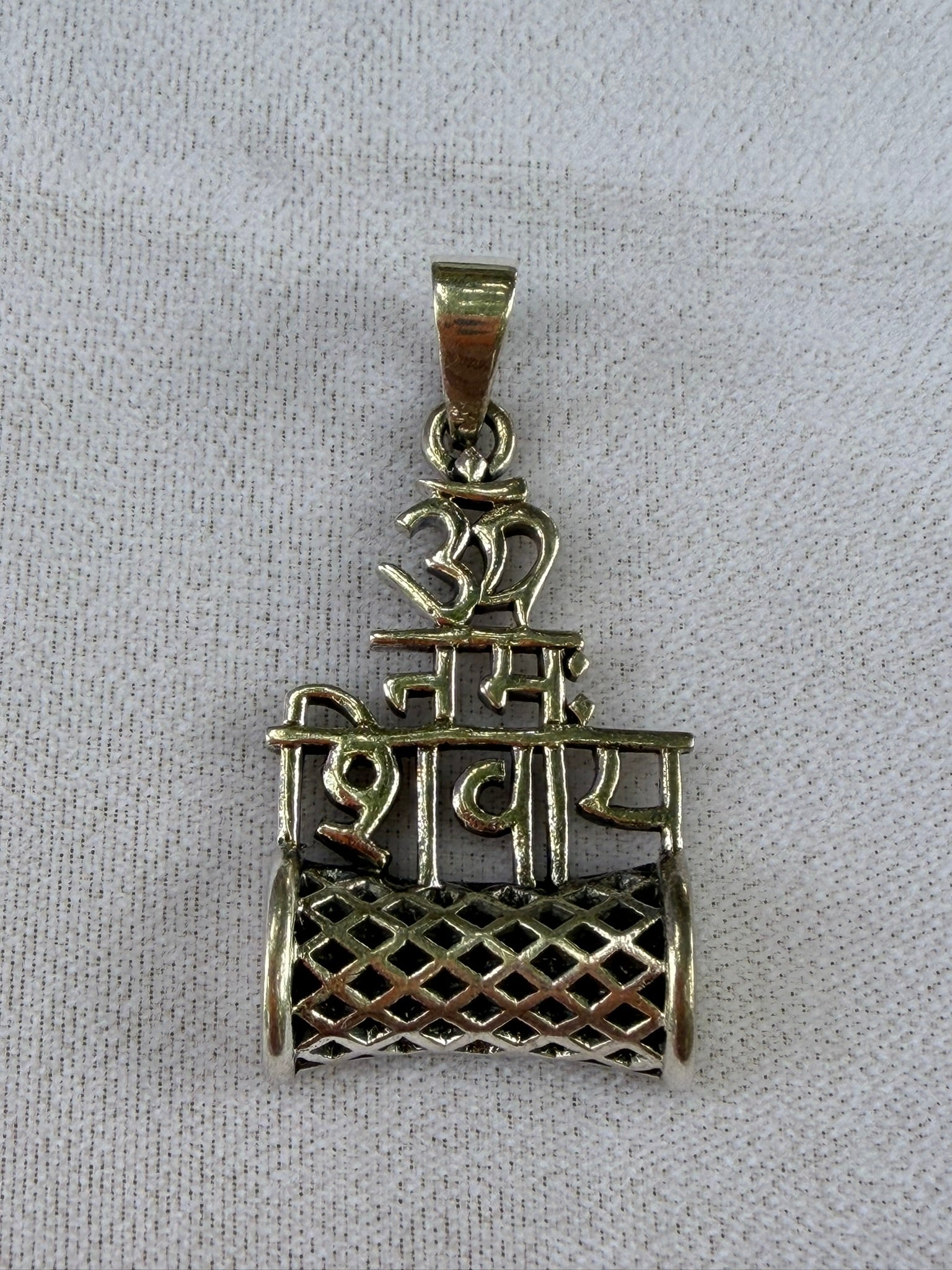 925 Sterling Silver Shiv Om Pendant | Spiritual Silver Pendant