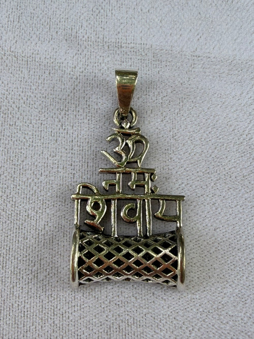 925 Sterling Silver Shiv Om Pendant | Spiritual Silver Pendant
